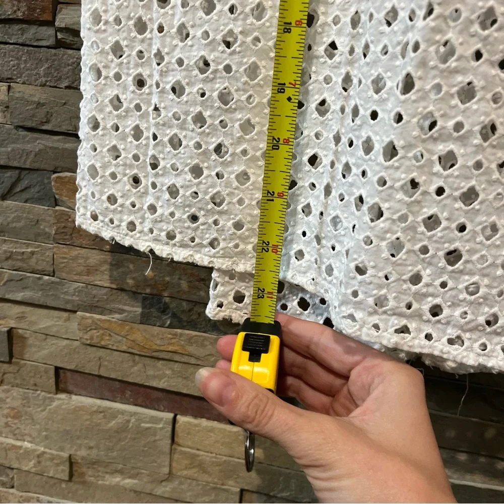 MICHAEL Michael Kors White 100% Cotton Eyelet Short Sleeve Top - Picture 7 of 11